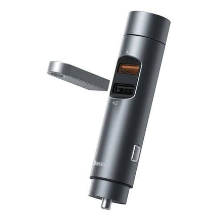 Baseus Bluetooth Muziek FM Transmitter Autolader 2x USB 3.4A Zwart - VCTparts.nl