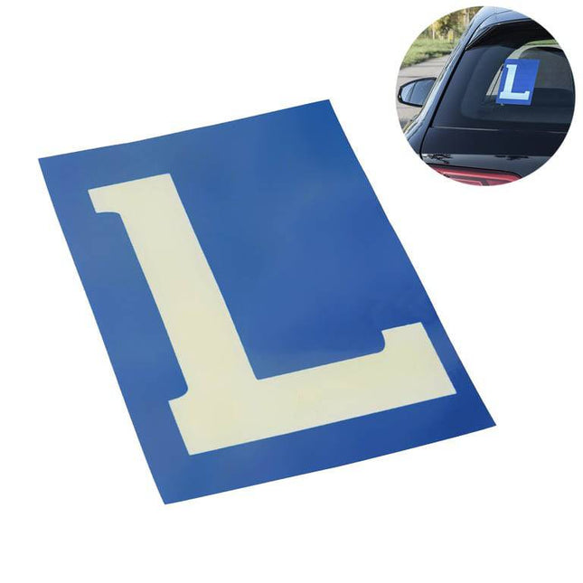 Carpoint L Aufkleber Lektion Auto Statisches Fenster (10x15 cm) Blau