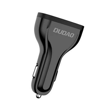 Dudao Autolader Snellader 3 x USB-A 18W (3.0 QC) Contraplug Zwart - VCTparts.nl