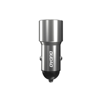 Dudao Autolader Snellader USB-A en USB-C 22.5W (QC) Contraplug Grijs - VCTparts.nl