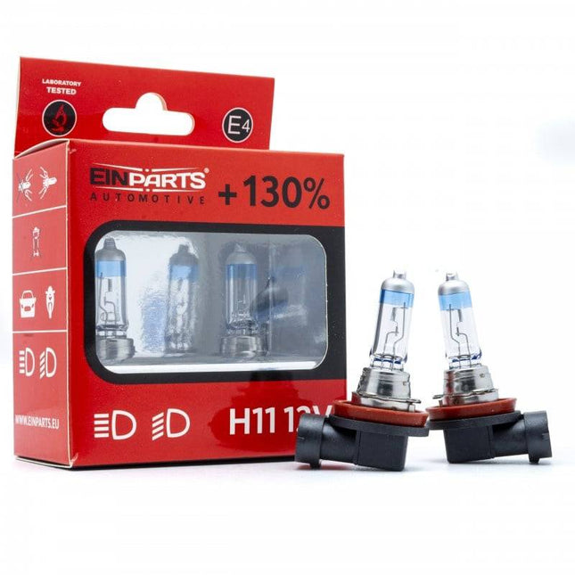 EinParts Halogen Dimlich +130% H11 12V 55W - 5000k - (Set)