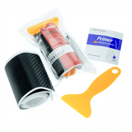 Einparts Instaplijst Deurlijst Sticker Folie Kras Bescherming Carbon Wrap (set 4 stuks) - VCTparts.nl