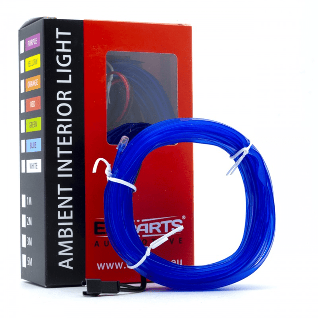 Einparts Voertuig Universele Interieur LED Ambient Interieurverlichting - Compleet 5m Strip Pakket Blauw - VCTparts.nl