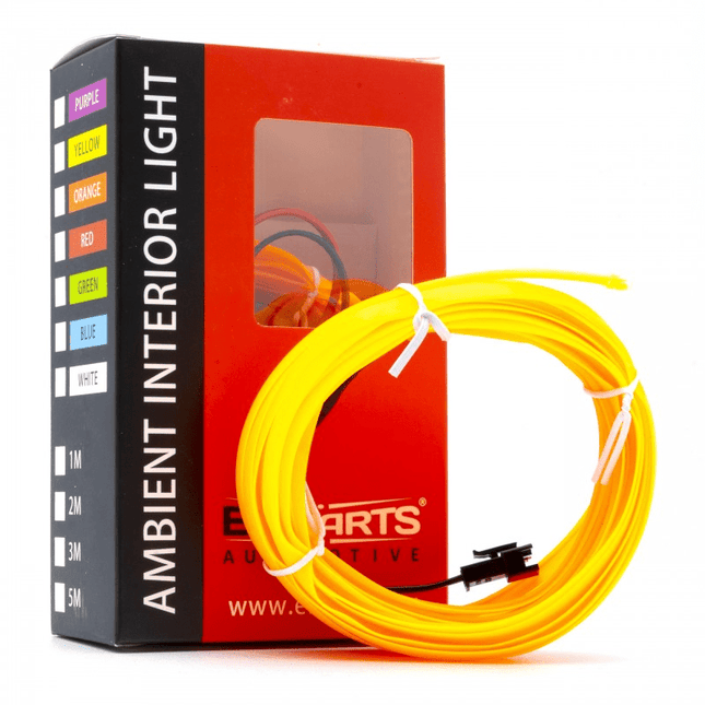 Einparts Voertuig Universele Interieur LED Ambient Interieurverlichting - Compleet 5m Strip Pakket Oranje - VCTparts.nl