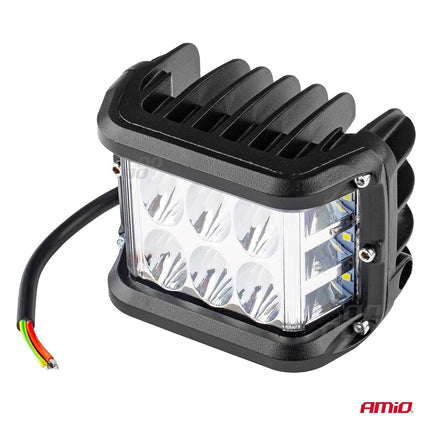 AMiO Krachtige Werklamp AWL08 12 LED (2 lampen) 9-36V Verstraler Spot Robuust Offroad - VCTparts.nl