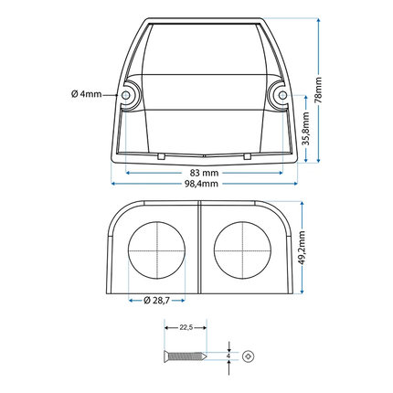 ProPlus Opbouw- / Installatieframe Dubbelvoudig - Tweevoudig Opbouwframe voor Auto Middenconsole en Dashboard - VCTparts.nl