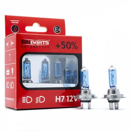 Einparts Halogeen Dimlicht +50% H7 12V 55W - 5000K (set) - VCTparts.nl