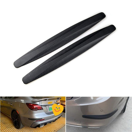 Bumper Strip Hoekstrip Carrosserie Bescherming Rubber Zelfklevend - Carbon (2 stuks) - VCTparts.nl