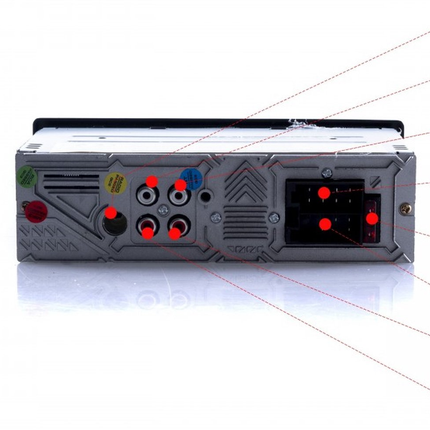 Einparts Auto Inbouw Radio met Bluetooth - SD kaart - USB en Rode LED Verlichting - VCTparts.nl