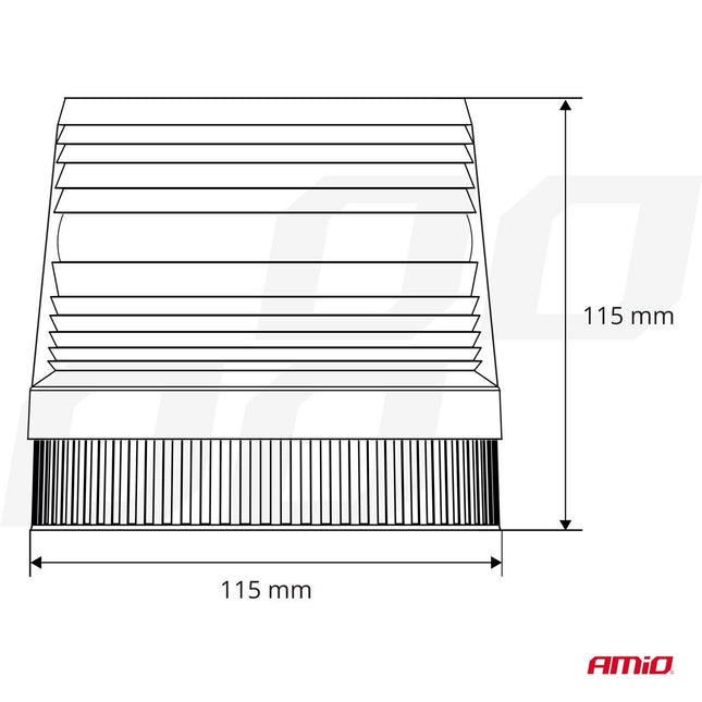 AMiO Stroboscoop Zwaailicht LED Stroboscopische lamp 24V Oranje - VCTparts.nl