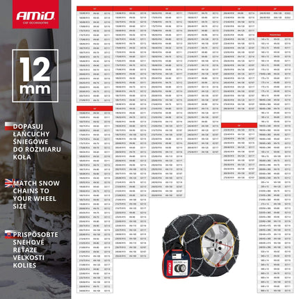 AMiO Sneeuw Kettingen Gehard Staal 12 mm KN-80 - VCTparts.nl