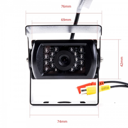 Einparts Universele Infrarood Achteruitrij Camera Nachtzicht met Aansluiting en Voeding - VCTparts.nl