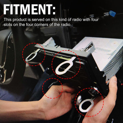 Auto Radio Demontage Tool Gereedschap Pin Sleutel Clip Radiostekkers Extractietool voor Volkswagen Audi - VCTparts.nl