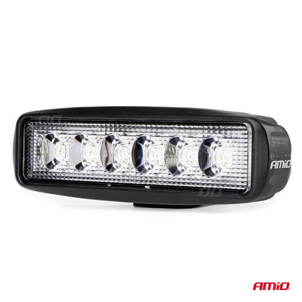 AMiO Krachtige Werklamp AWL01 6 LED FLAT 9-60V Verstraler Spot Robuust Offroad - VCTparts.nl