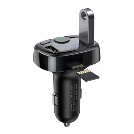 Baseus  Bluetooth Muziek FM Transmitter en Dubbele USB Poort Autolader - VCTparts.nl