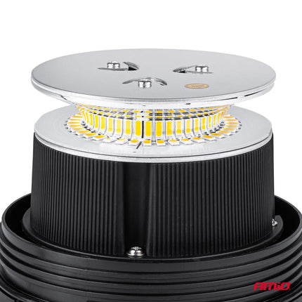 AMiO Stroboscoop Zwaailicht Waarschuwingslamp W02M Magnetisch 39LED 12/24V IP56 Oranje R65 R10 - VCTparts.nl