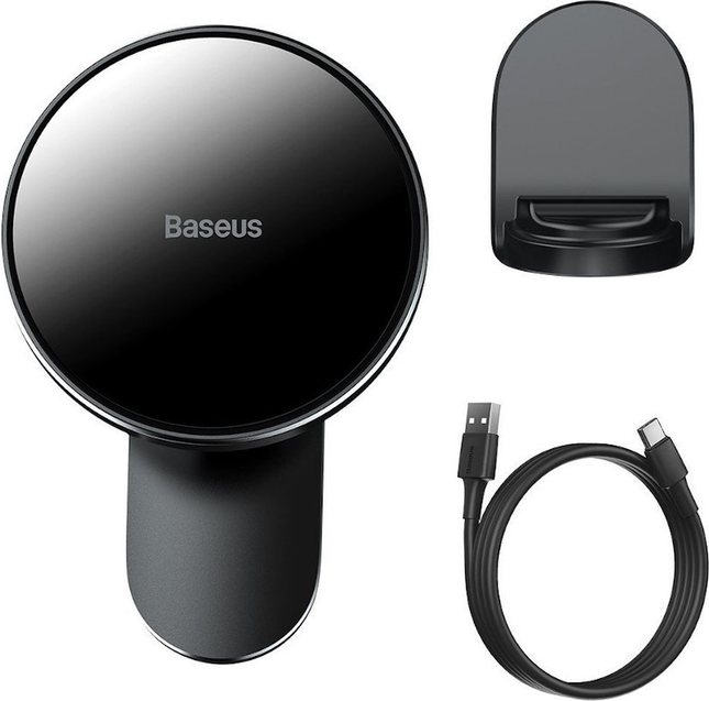 Baseus Big Energy iPhone houder MagSafe Draadloze Lader - [15W snel laden] Dashboard en Ventilatierooster - VCTparts.nl