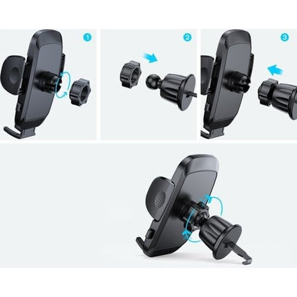 Joyroom Auto Telefoonhouder voor Ventilatierooster Klem Zwart - VCTparts.nl