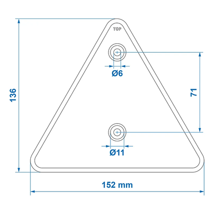 ProPlus Driehoek Reflector Achterlicht Gevaren Reflectie  [Veiligheid - Trailer - Aanhanger - Vrachtwagen - Aanhangwagen] - VCTparts.nl