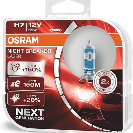 Osram H7  Night Breaker Laser 150% 3500K Halogeen - VCTparts.nl