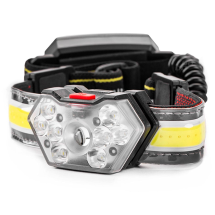 AMiO LED Hoofdlamp met Oplaadbare Batterij en 5 Lichtmodi – 6500K Wit Licht - VCTparts.nl