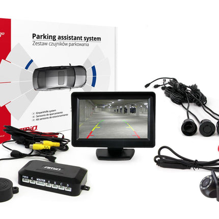 AMiO Parkeerhulpsysteem TFT01 43" met HD-305 LED 4 sensoren zwart - VCTparts.nl