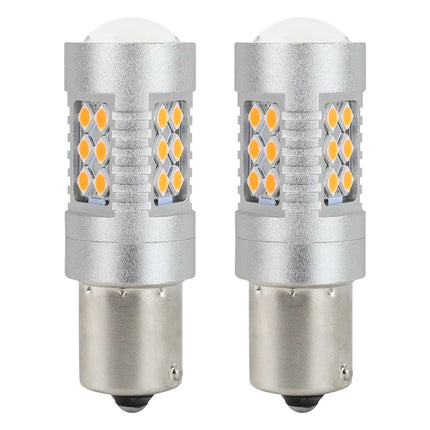 AMiO LED CANBUS 3030 24SMD 1156 BAU15S PY21W Amber 12V/24V - VCTparts.nl