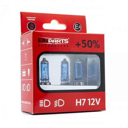 Einparts Halogeen Dimlicht +50% H7 12V 55W - 5000K (set) - VCTparts.nl