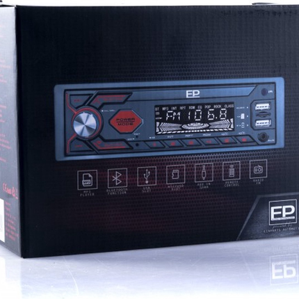 Einparts Auto Inbouw Radio met Bluetooth - SD kaart - USB en Rode LED Verlichting - VCTparts.nl