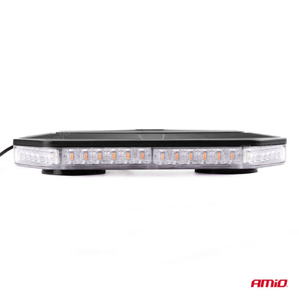 AMiO Stroboscoop Zwaailicht Hoge Intensiteit Magnetische Houder Mini Lichtbar / LED Bar WLB78 293x171mm R65 R10 48LED 12/24V IP56 Oranje - VCTparts.nl