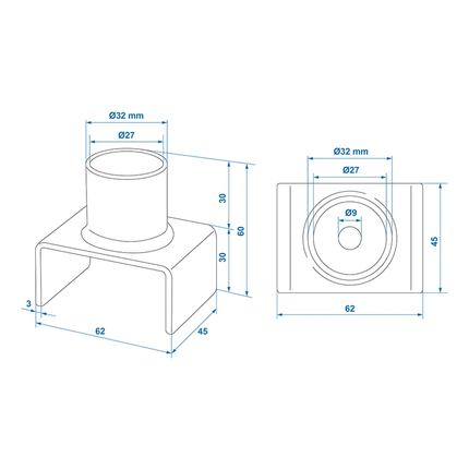 ProPlus Adapter Opzetstuk voor Potkrik Veiligheidsbeugel - U-klem - VCTparts.nl