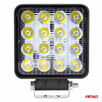 AMiO Krachtige Werklamp AWL10 16LED FLOOD 9-36V Verstraler Spot Robuust Offroad - VCTparts.nl