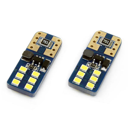 AMiO LED CANBUS 12SMD UltraBright 2016 T10e (W5W) Wit 12V/24V - VCTparts.nl