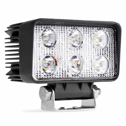 AMiO Krachtige Werklamp AWL02 6 LED FLAT 9-60V Verstraler Spot Robuust Offroad - VCTparts.nl