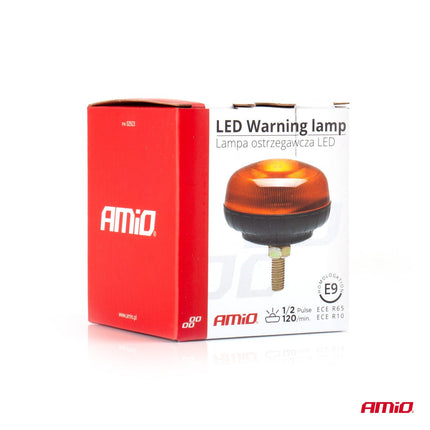 AMiO Stroboscoop Zwaailicht Waarschuwingslamp W21SB 12/24V IP56 Oranje R65 R10 - VCTparts.nl