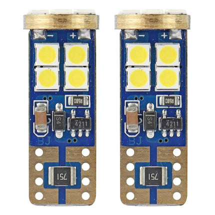 AMiO LED CANBUS 12SMD 2835 T10e (W5W) Wit 12V/24V - VCTparts.nl