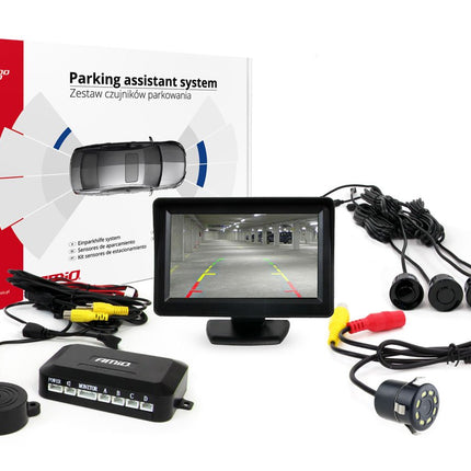 AMiO Parkeerhulpsysteem TFT01 43" met HD 315 LED 4 sensoren zwart - VCTparts.nl