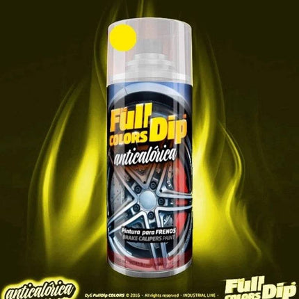 Fulldip Spray Can Can Kralle Wärme -resistente Sprühfarbe 400 ml Spray Can - Glanz gelb [Flüssigbeschichtung]