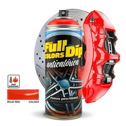 Fulldip Spray Can Can Caned Kralle Wärme -resistente Sprühfarbe 400 ml Spray Can - glänzen rot [Flüssigkeitsbeschichtung]