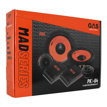 Gas Audio Power Gas Mad Level 1 Component Kit 6.5" voor Auto Geluidssystemen en Hoogwaardige Geluidskwaliteit - VCTparts.nl