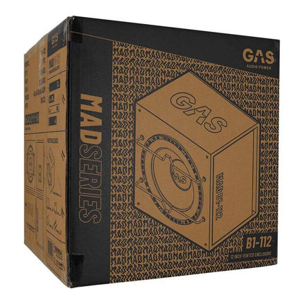 Gas Audio Power Gas Mad Level 1 Loaded Enclosure 12" voor Auto Geluidssystemen en Hoogwaardige Geluidskwaliteit - VCTparts.nl