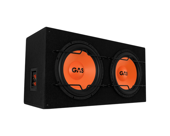 Gas Audio Power Gas Mad Level 1 Loaded Enclosure 2x12" voor Auto Geluidssystemen en Hoogwaardige Geluidskwaliteit - VCTparts.nl