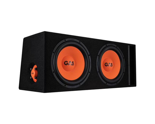 Gas Audio Power Gas Mad Level 2 Loaded Enclosure 2x12" voor Auto Geluidssystemen en Hoogwaardige Geluidskwaliteit - VCTparts.nl