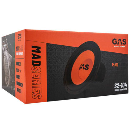 Gas Audio Power Gas Mad Level 2 Subwoofer 10" 4 Ohm voor Auto Geluidssystemen en Hoogwaardige Geluidskwaliteit - VCTparts.nl