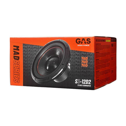 Gas Audio Power Gas Mad Level 3 Subwoofer 12" 2x2 Ohm voor Auto Geluidssystemen en Hoogwaardige Geluidskwaliteit - VCTparts.nl