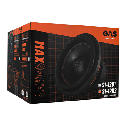 Gas Audio Power Gas Max Level 1 Subwoofer 12" 2x2 Ohm voor Auto Geluidssystemen en Hoogwaardige Geluidskwaliteit - VCTparts.nl