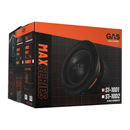 Gas Audio Power Gas Max Level 2 Subwoofer 10" 2x1 Ohm voor Auto Geluidssystemen en Hoogwaardige Geluidskwaliteit - VCTparts.nl