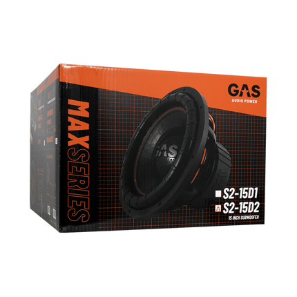 Gas Audio Power Gas Max Level 2 Subwoofer 15" 2x2 Ohm voor Auto Geluidssystemen en Hoogwaardige Geluidskwaliteit - VCTparts.nl