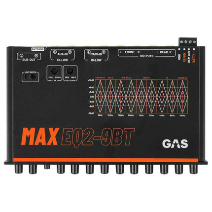 Gas Audio Power Gas Max Versterker ½din 9-band Eq With Bluetooth 6v Pre-outs voor Auto Geluidssystemen en Hoogwaardige Geluidskwaliteit - VCTparts.nl