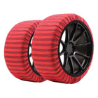 ISSE Textile Snow Chains Classic Red Striped 58 S 2 Teile (Set)